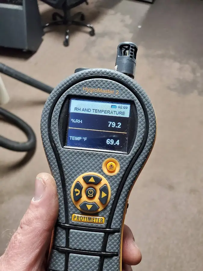 Moisture meter humidity assessment for Fire & Smoke Damage Restoration in Ayden