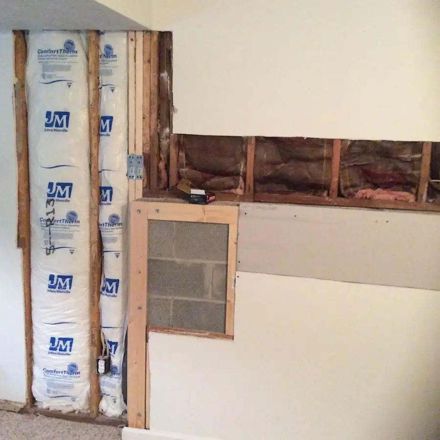Wall insulation replacement during Structural Drying in Ayden